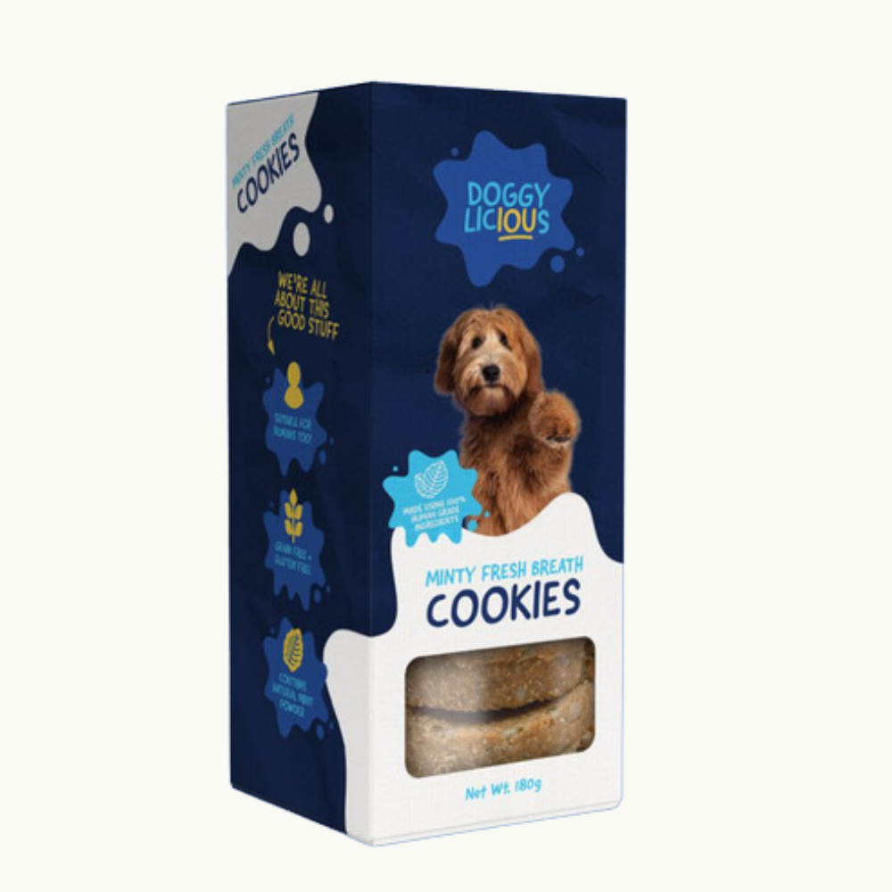 Doggylicious Minty Fresh Breath Cookies 180g