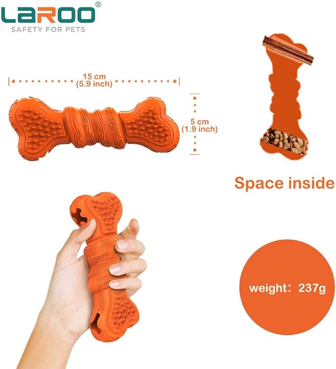 LaRoo - Dog Durable Treat Bone Toy