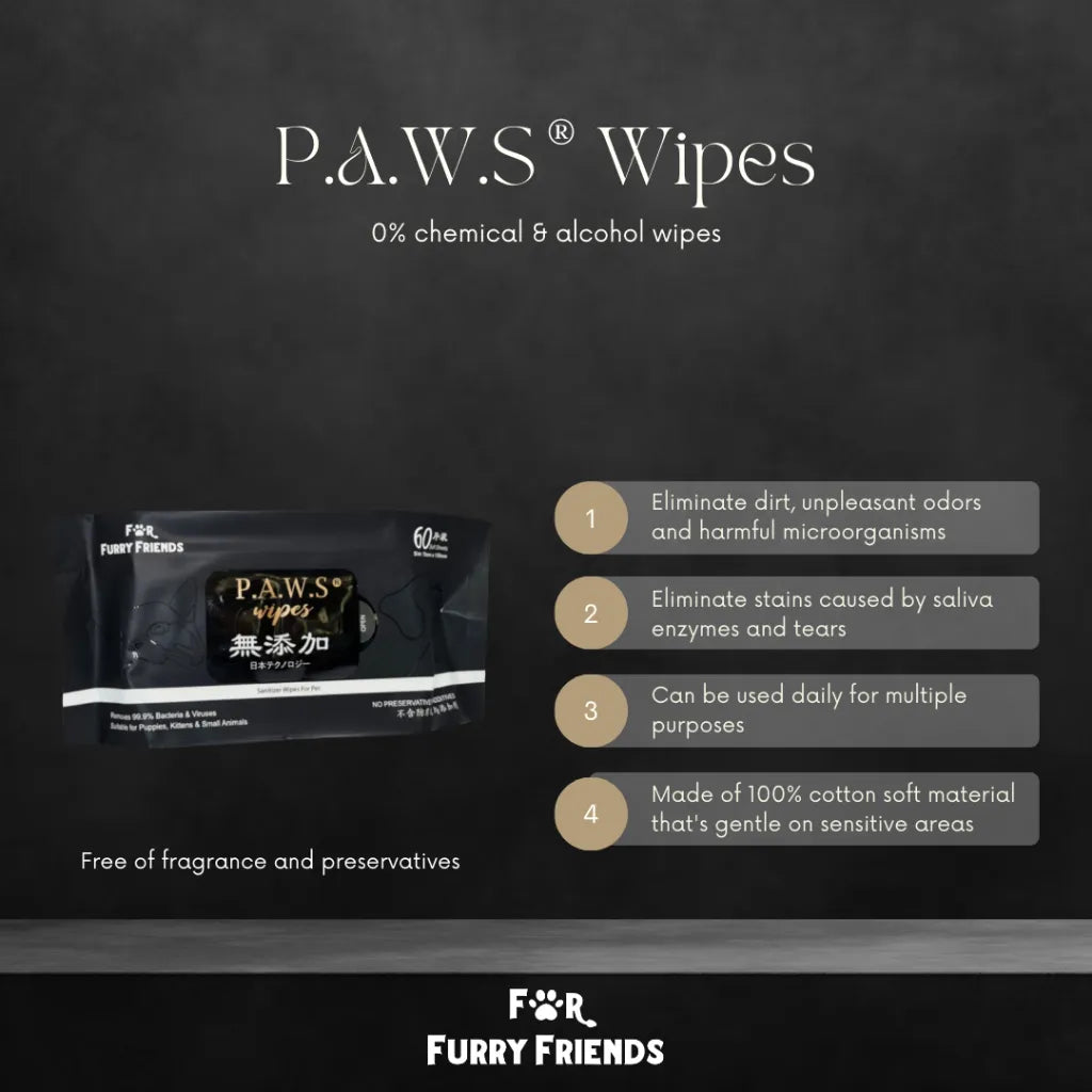 For Furry Friends - Pet’s Activated Water Sanitizer (P.A.W.S) Wipes 60pcs