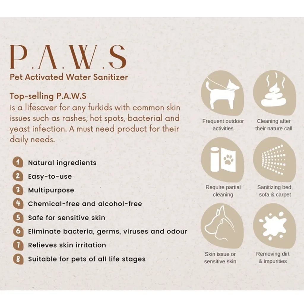 For Furry Friends - Pet’s Activated Water Sanitizer (P.A.W.S) Wipes 60pcs