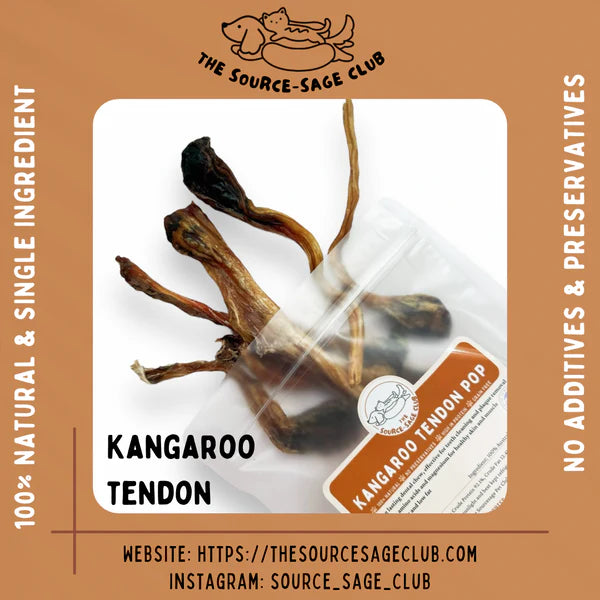 The Source-sage Club Air Dried Australian Kangaroo Tendon Pop 100g