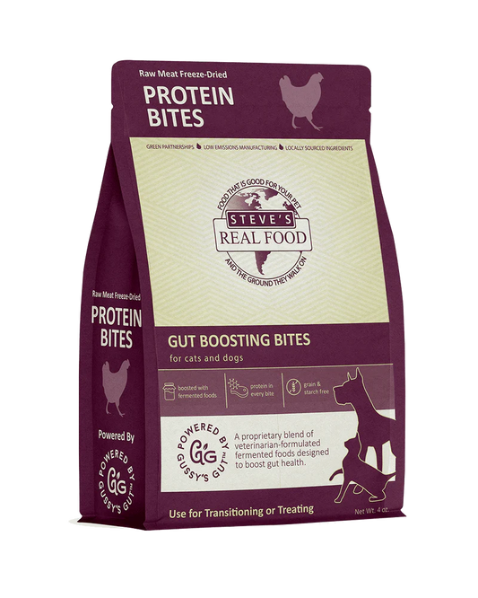 Steve's Real Food Freeze Dried Fermented Gut Health Treats - Chicken Protein Bites