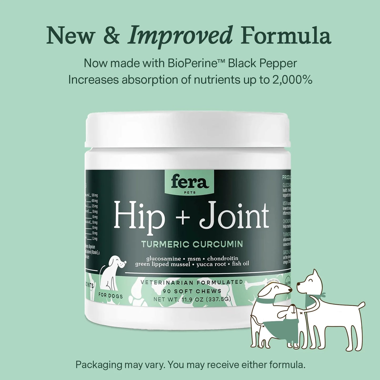 Fera Pets - Hip + Joint Support for Dogs 90 soft chews