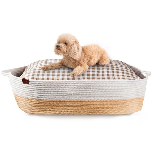 Dreamcastle Dog Knit Basket in Beige