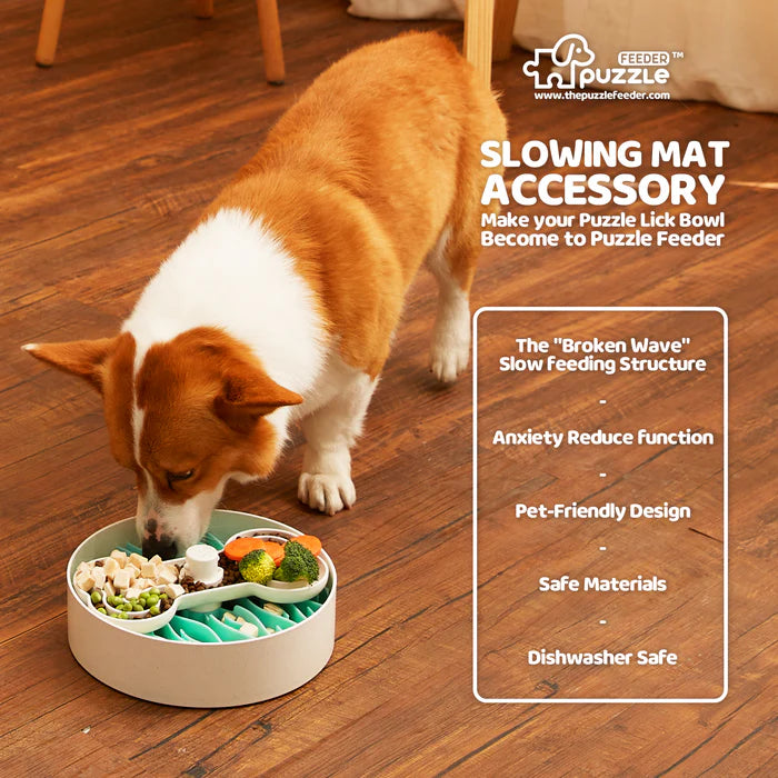 Puzzle Feeder™ Licking Mat Accessory For Puzzle Lick Bowl (Green)