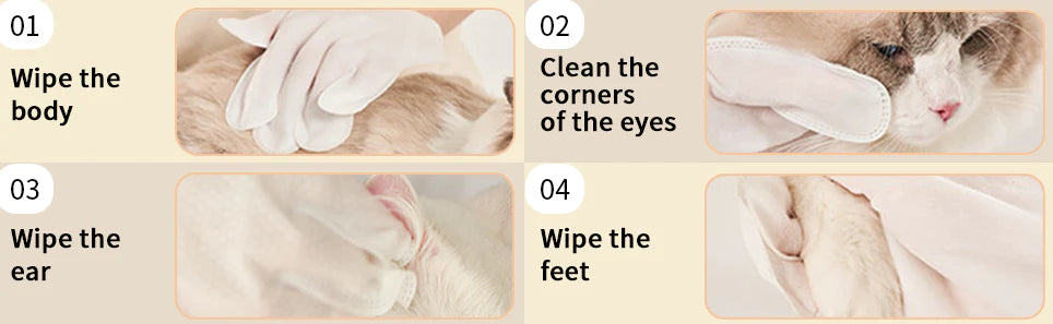 Uomipet -  Antibacterial Pet Cleaning & Deodorizing Disposable Gloves