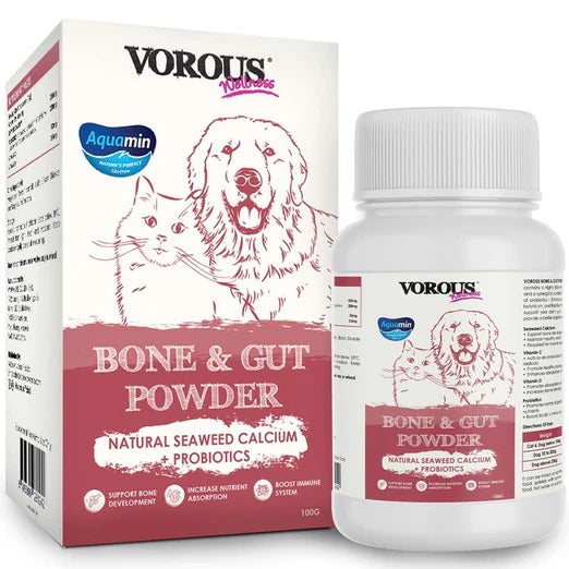 Vorous Bone & Gut Powder Supplement For Cats & Dogs 100g