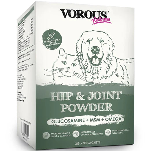 Vorous Hip & Joint Powder Supplement For Cats & Dogs 90g